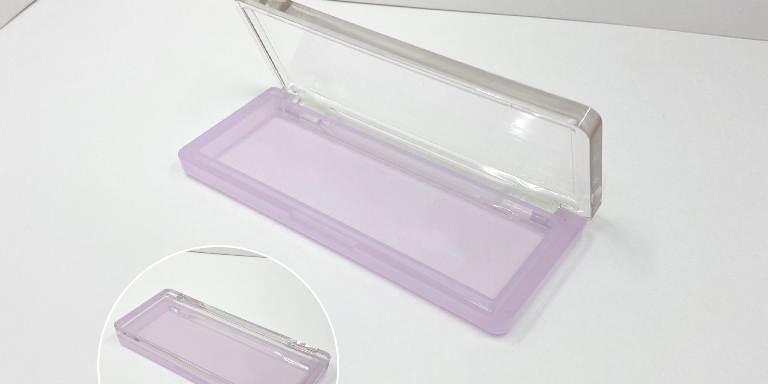 0805122-iupackaging-พาเลทสีม่วงใสฝาใสหนึ่งช่อง