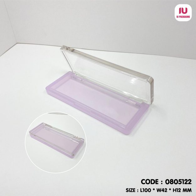 0805122-iupackaging-พาเลทสีม่วงใสฝาใสหนึ่งช่อง