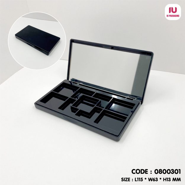 0800301-iupackaging-พาเลทสีดำมีกระจกเก้าช่อง