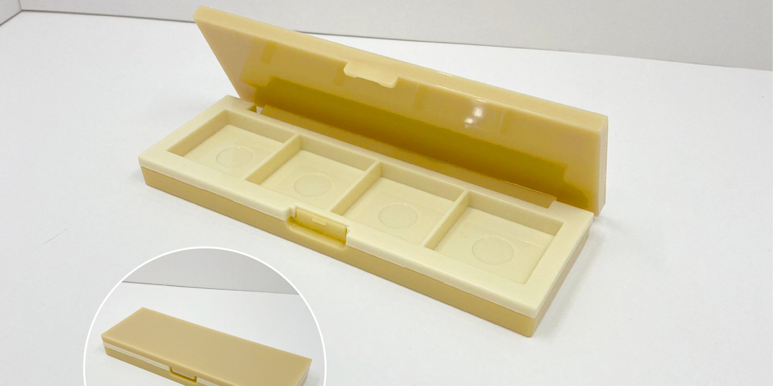 0800201-iupackaging-พาเลทสีเหลืองสี่ช่อง