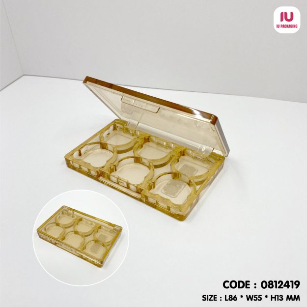 0812419-iupackaging-พาเลทสีเหลืองใสหกช่อง