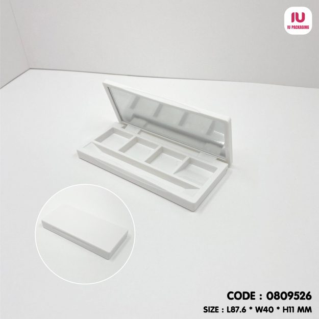 0809526-iupackaging-พาเลทสีขาวสี่ช่องมีกระจก