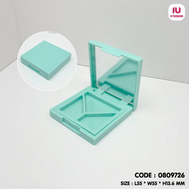 0809726-iupackaging-พาเลทสีเขียวสามช่องมีกระจก