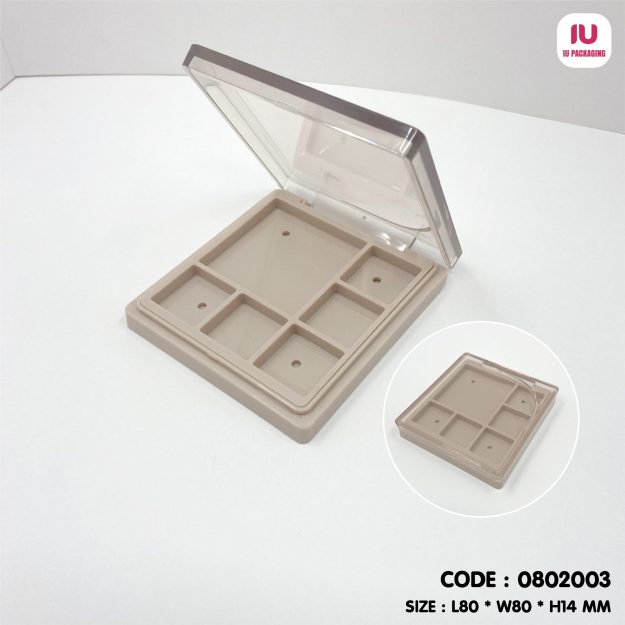 0802003-iupackaging-พาเลทสีเนื้อฝาใสหกช่อง