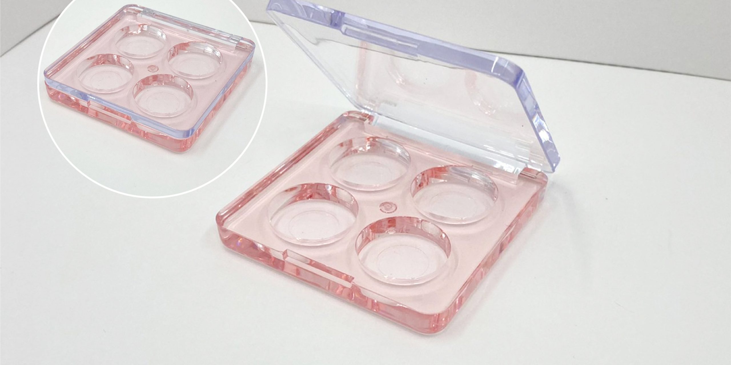 0802803-iupackaging-พาเลทชมพูใสฝาใสช่องกลมสี่ช่อง