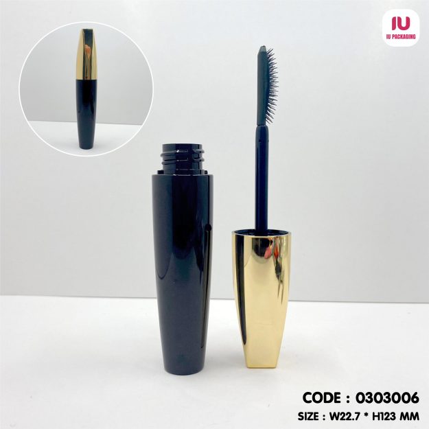 0303006-iupackaging-หลอดมาสคาร่าหลอดดำฝาสีทอง_11.5g