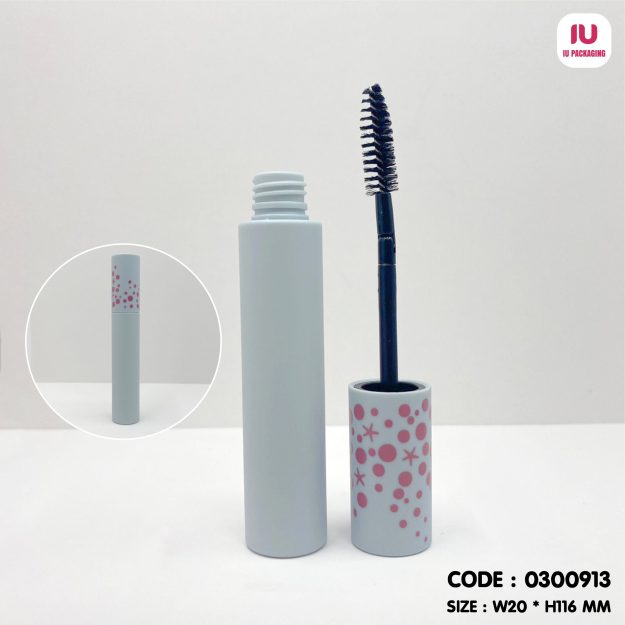 0300913-iupackaging-หลอดมาสคาร่าหลอดขาวลายชมพู_18g