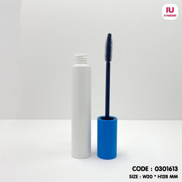 0301513-iupackaging-หลอดมาสคาร่าหลอดขาวฝาสีน้ำเงิน_24g