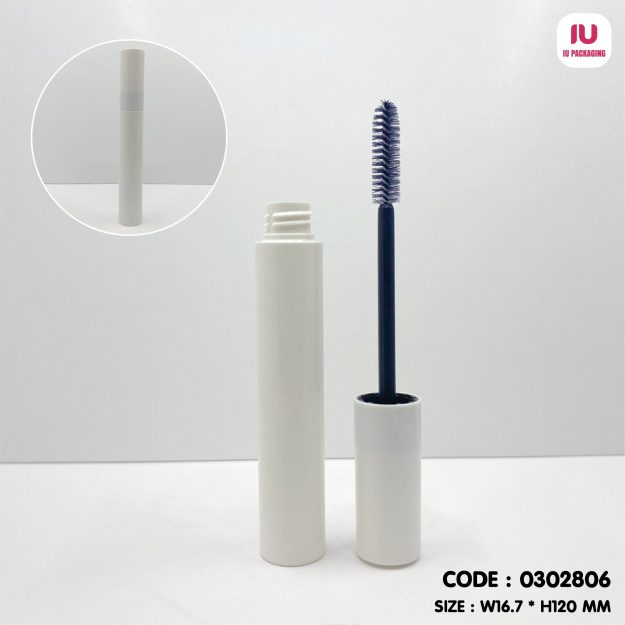 0302806-iupackaging-หลอดมาสคาร่าหลอดกลมขาว_13g