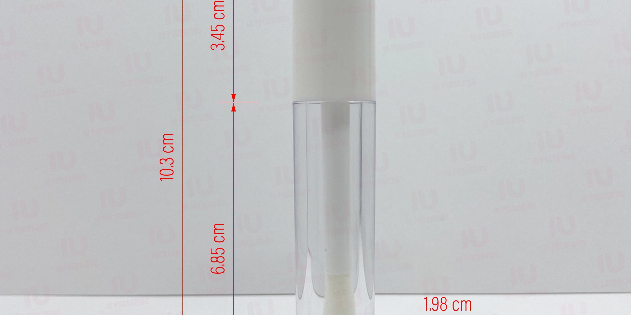 0218003-iupackaging-หลอดลิปจุ่มหลอดกลมใสฝาสีขาว_7g