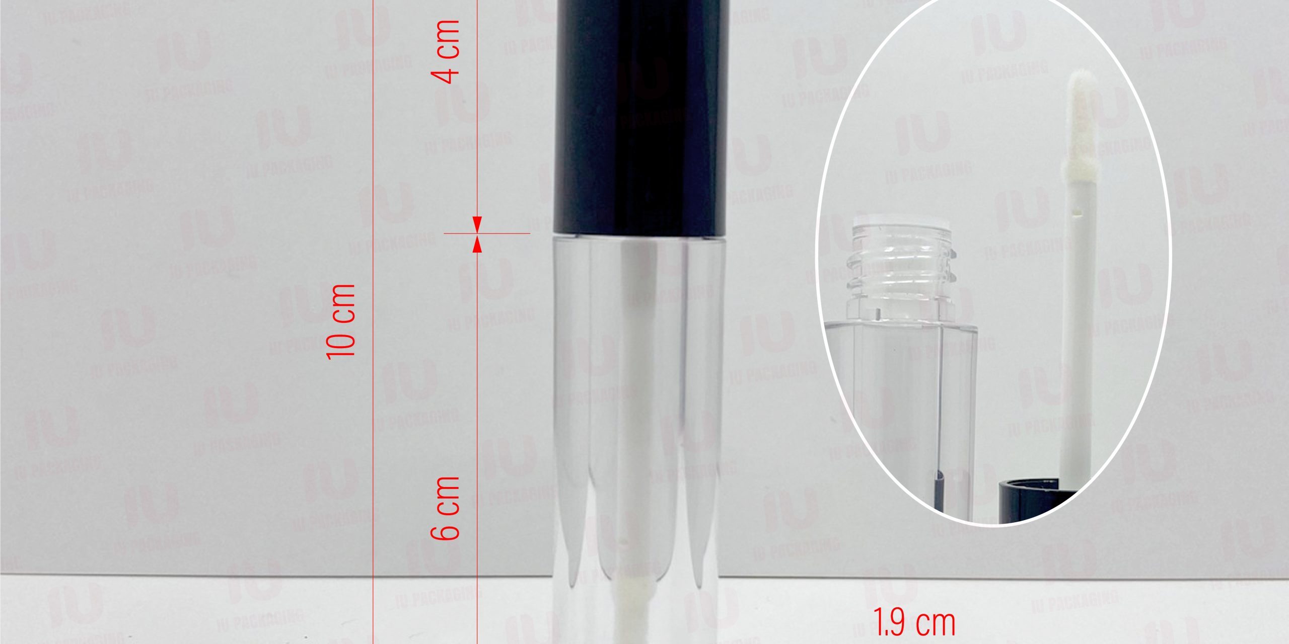 0220207-iupackaging-หลอดลิปจุ่มหลอดกลมทรงสูงฝาดำหลอดใส_4g